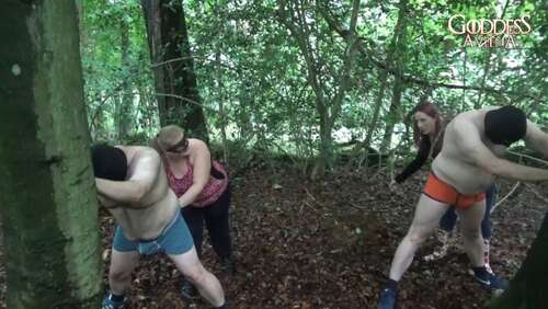 Goddess Aveena - 2 Females Bust 4 Balls In The Woods - Cover