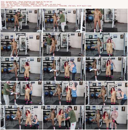 Azureskyfilms - Chanel Skyesarah Lace Roped At The Gym - Preview