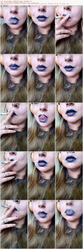 Miss_Luna_Magic - Headphones And Blue Lips Smoking - Preview