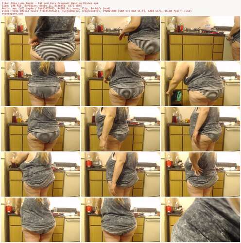 Miss_Luna_Magic - Fat And Very Pregnant Washing Dishes - Preview