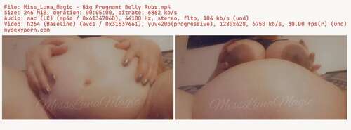 Miss_Luna_Magic - Big Pregnant Belly Rubs - Preview