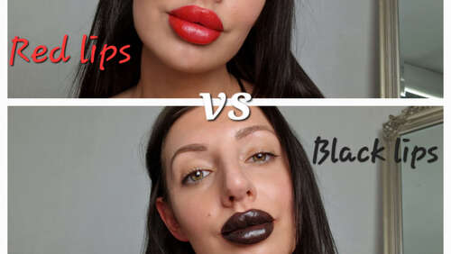 Tattooed Temptress – Red Lips Vs Black Lips - Cover