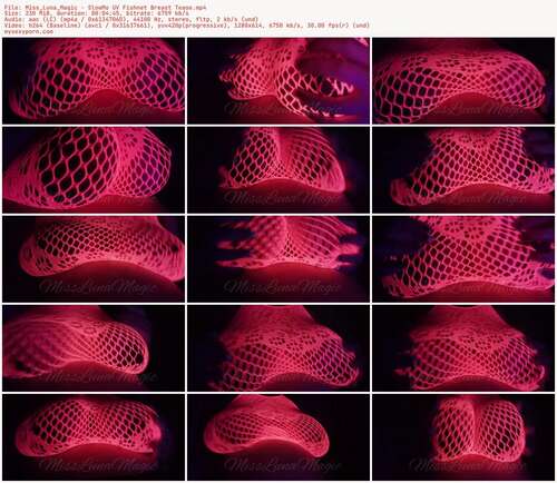 Miss_Luna_Magic - Slowmo Uv Fishnet Breast Tease 614p - Preview