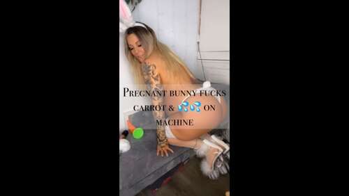 Megan_Pkr – Pregnant Bunny Fucks Toys And Machine 1920p - Cover
