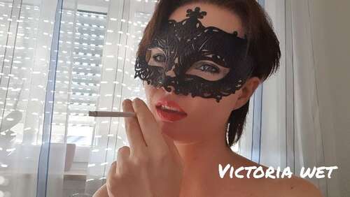 Victoria Wet – Fetish Sexy Cigarette Smoking In Mask 2160p - Cover