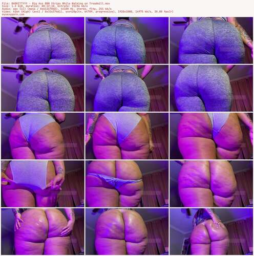 Badkittyyy - Big Ass Bbw Strips While Walking On Treadmill 1080p - Preview