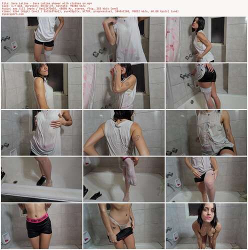 Sara Latina - Sara Latina Shower With Clothes On 2160p - Preview