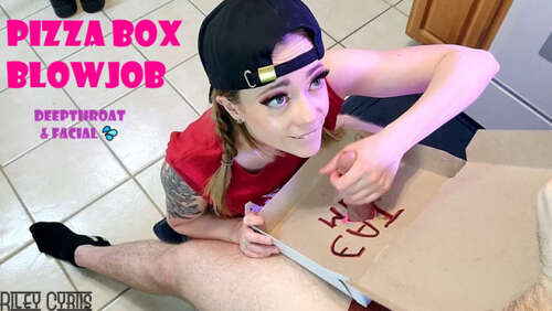 Riley Cyriis – Pizza Box Blowjob 1080p - Cover