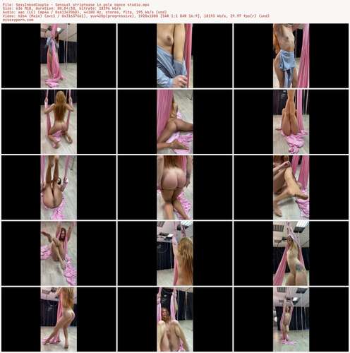 Sexyinkedcouple - Sensual Striptease In Pole Dance Studio 1080p - Preview