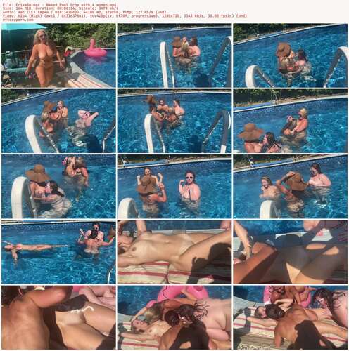 ErikaSwingz - Naked Pool Orgy with 4 women 720p - Preview