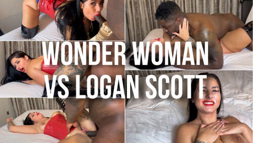 QueenieGeeVIP – Queenie Gee as Wonder Woman Vs Logan Scott 1080p - Cover