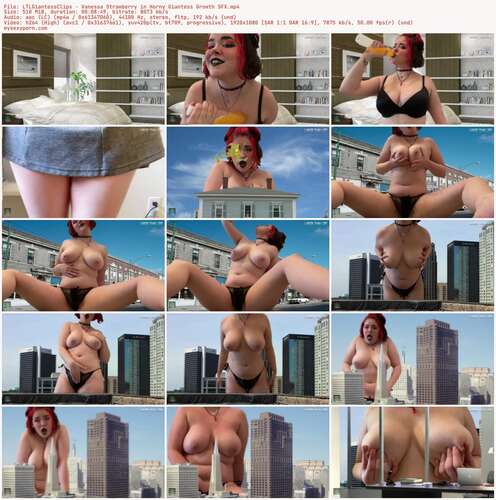 LTLGiantessClips - Vanessa Strawberry in Horny Giantess Growth SFX 1080p - Preview