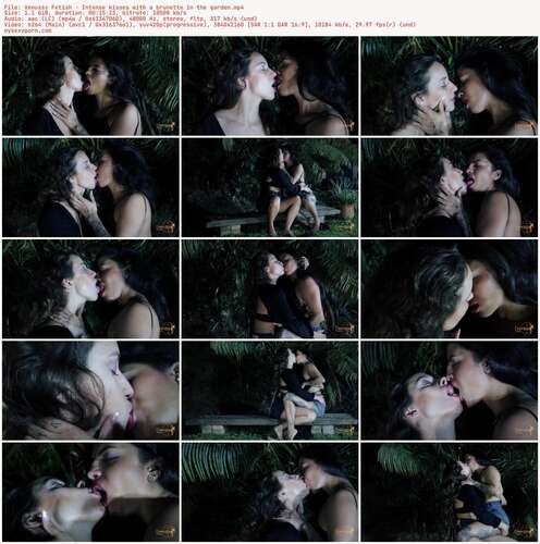 Venusss Fetish - Intense kisses with a brunette in the garden 2160p - Preview