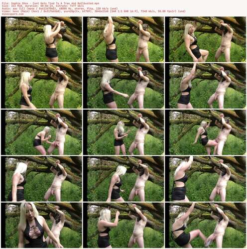 Sophie Shox - Cunt Gets Tied To A Tree And Ballbusted 2160p - Preview