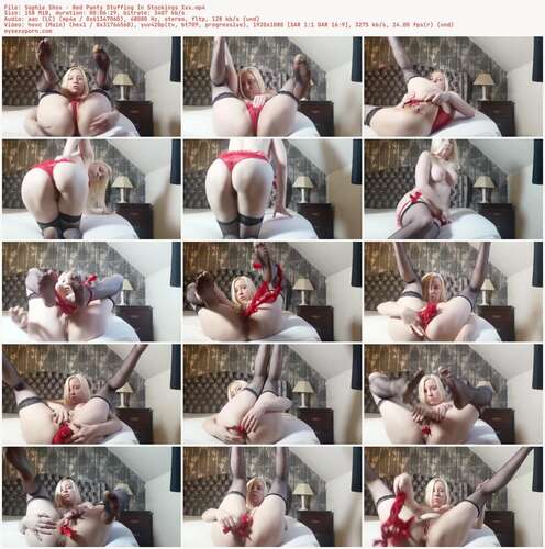 Sophie Shox - Red Panty Stuffing In Stockings Xxx 1080p - Preview