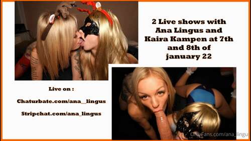 Ana Lingus – 12 12 2021 2299878948 – Hey Everyone. Had To Postpone The Live Shows With Kaira To 7Th And 8Th Of January. And All 1080p - Cover