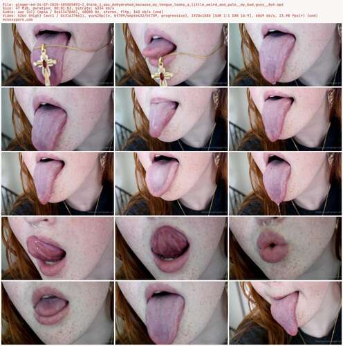 Ginger - Ed 24 07 2020 585005892 - I Think I Was Dehydrated Because My Tongue Looks A Little Weird And Pale My Bad Guys But 1080p - Preview