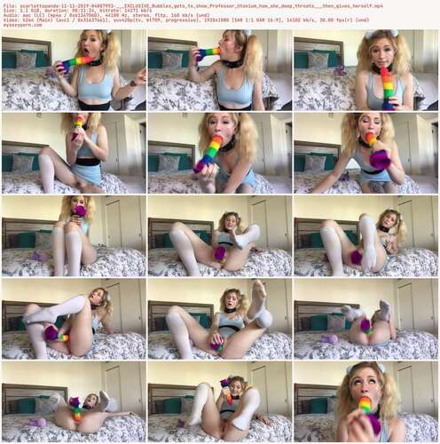 Scarlettepanda - 11 11 2019 84887993 - Exclusive Bubbles Gets To Show Professor Utonium How She Deep Throats Then Gives Herself 1080p - Preview