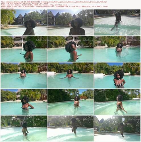 Mrscookiebrownie - 15 09 2022 2602272111 - Stunning Ebony Model Poolside Teaser Damn Mrs Cookie Brownie Is Fire 1080p - Preview