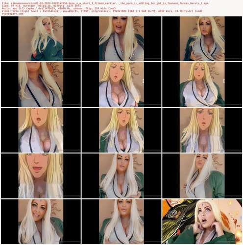 Cinnamonanarchy - 02 10 2020 1002142956 - Here S A Short I Filmed Earlier.. The Porn In Editing Tonight Is Tsunade Forces Naruto T 1080p - Preview