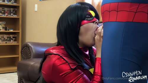 Cinnamonanarchy - 05 10 2021 2238601429 - Spiderwoman Blowjob Preview 1080p - Cover