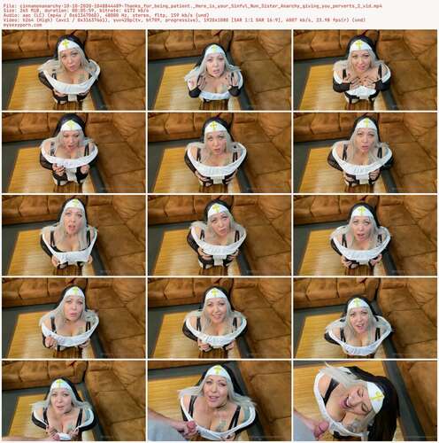 Cinnamonanarchy - 10 10 2020 1048844489 - Thanks For Being Patient. Here Is Your Sinful Nun Sister Anarchy Giving You Perverts 2 Vid 1080p - Preview