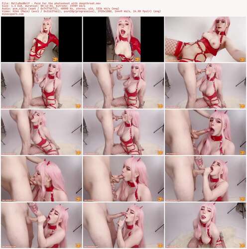 MollyRedWolf - Paid for the photoshoot with deepthroat 1080p - Preview