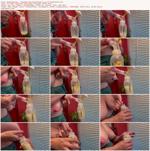 Bumpinbaccas - Pumping and swallowing 8 oz of breastmilk 1080p - Preview