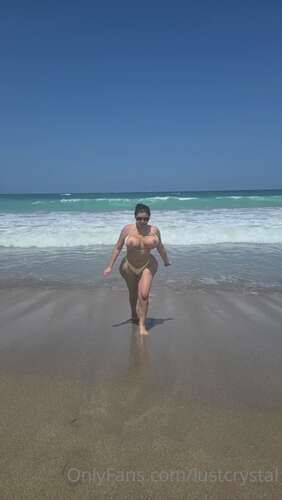 Lustcrystal – 23 05 2020 41822378 – Running In Slow Motion Topless At The Beach 1920p - Cover