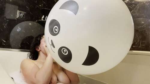 ButtPlugBetty - Blowing up panda balloon in bubble bath 1080p - Cover