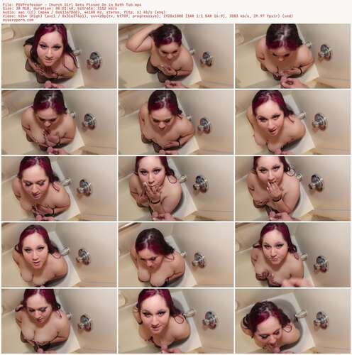 POVProfessor - Church Girl Gets Pissed On In Bath Tub 1080p - Preview
