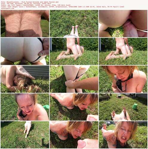 MissIllusions - Slut Fucked Outside And Takes Facial 1080p - Preview