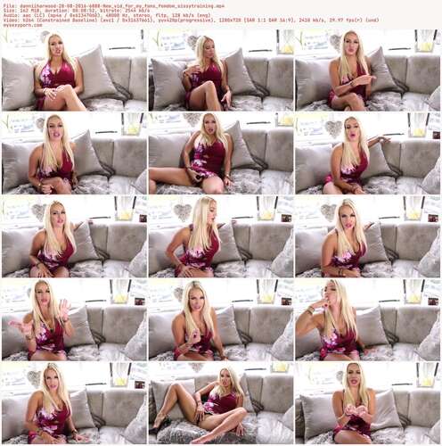 Danniiharwood - 28 08 2016 6888 New Vid For My Fans Femdom Sissytraining 720p - Preview