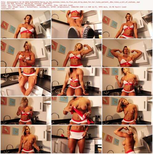 Deniseanders - 12 10 2022 2636190915 - Nurse In The Kitchen Likes To Flex And Strip Down For Her Lucky Patient Who Likes A Bit Of Costume 720p - Preview