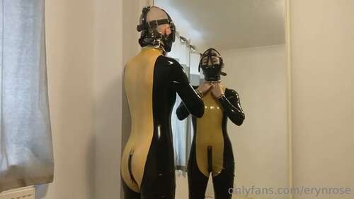 Erynrose – 25 02 2019 22074338 – Putting On My Muzzle And Latex Catsuit. This Video 720p - Cover