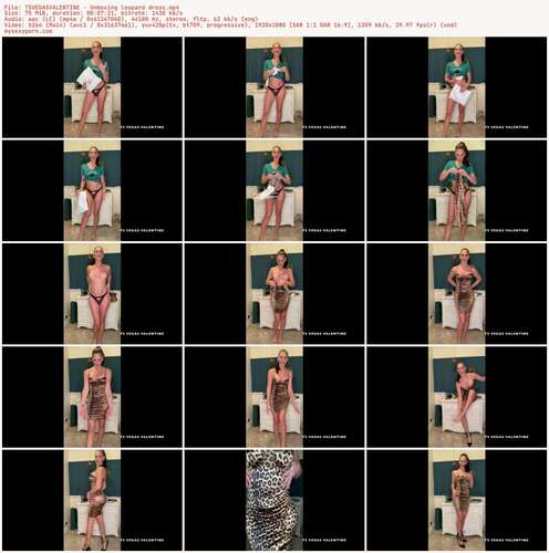 TSVEGASVALENTINE - Unboxing Leopard Dress 1080p - Preview