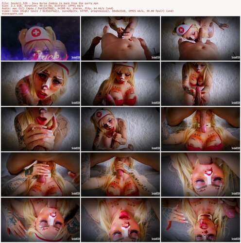 Sexdoll 520 - Sexy Nurse Zombie Is Back From The Party 2160p - Preview