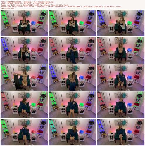 TSVEGASVALENTINE - Unboxing - Blue Sweater Dress 1080p - Preview