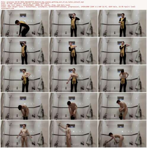 Erynrose - 10 03 2021 2044067174 - Behind The Scenes Getting Out Of My Latex Catsuit 1080p - Preview