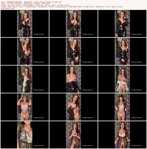TSVEGASVALENTINE - Unboxing - Latex Dress Lingerie Cover 1080p - Preview
