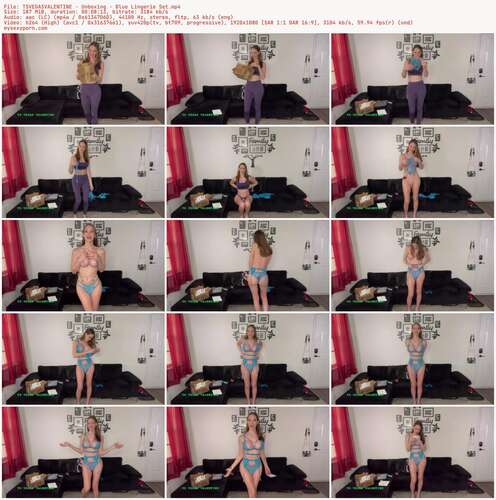 TSVEGASVALENTINE - Unboxing - Blue Lingerie Set 1080p - Preview