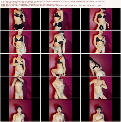 Freya Von Doom - 07 01 2022 2322478929 - Just Finished A Long Run And Wanted To Talk You Through Masturbating And Cumming All Over 1080p - Preview