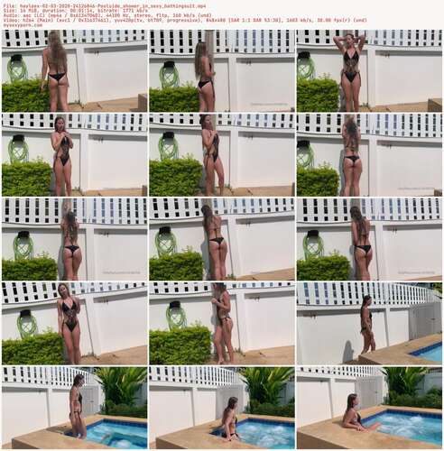 Hayleex - 02 03 2020 24126846 - Poolside Shower In Sexy Bathingsuit 480p - Preview