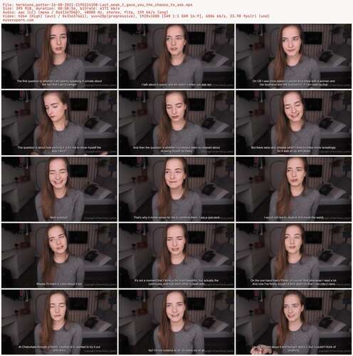 Hermione Potter - 16 08 2021 2195224108 - Last Week I Gave You The Chance To Ask 1080p - Preview