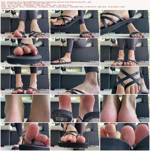 Ivorysoles - 29 11 2021 2285233936 - Casually Teasing You With My Flip Flops In The Fall 1080p - Preview