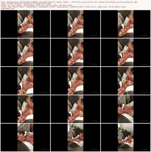 Janetmasonxxx - 15 10 2019 71827272 - Jack Off Onto Mrs. Mason Again.. Part 2 Of A New Series Mrs. Mason Is Relaxing In The Morning In 720p - Preview