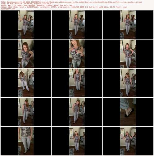 Janetmasonxxx - 11 02 2021 2029989713 - A Quick Thank You Video Message To The Subscriber Here Who Bought Me This Outfit A Top Pants Sh 720p - Preview