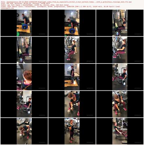 Janetmasonxxx - 30 12 2019 115036739 - Highlight Video From My Especially Brutal 2 Hour Workout Today...With A Gratuitous Cleavage Shot Fro 720p - Preview