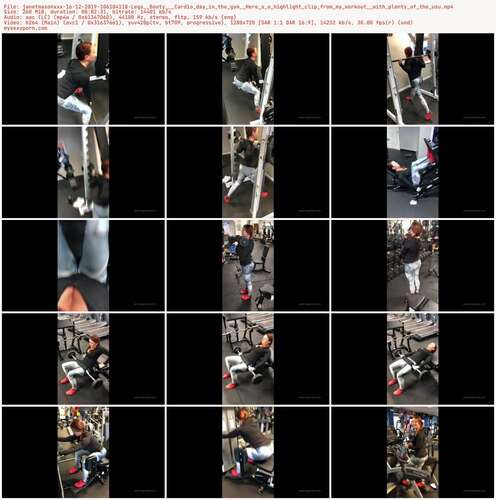 Janetmasonxxx - 16 12 2019 106104118 - Legs Booty Cardio Day In The Gym Here S A Highlight Clip From My Workout With Plenty Of The Usu 720p - Preview