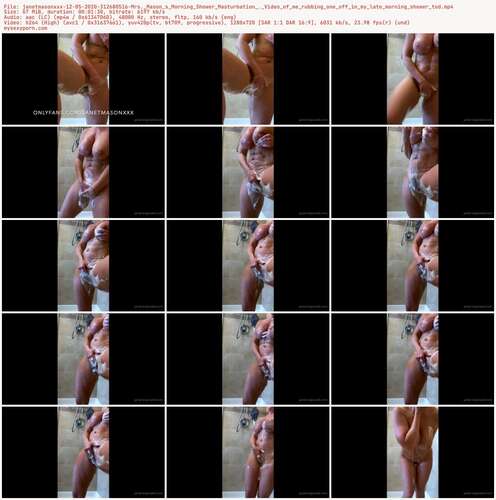 Janetmasonxxx - 12 05 2020 312680516 - Mrs. Mason S Morning Shower Masturbation. Video Of Me Rubbing One Off In My Late Morning Shower Tod 720p - Preview